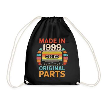 1999 Geburtstag Original 90er 80er Kassettenband Retro - Turnbeutel - Schwarz - Vorne