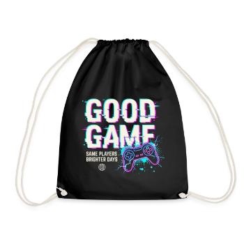 Neon Retro Game Graffiti - Turnbeutel - Schwarz - Vorne