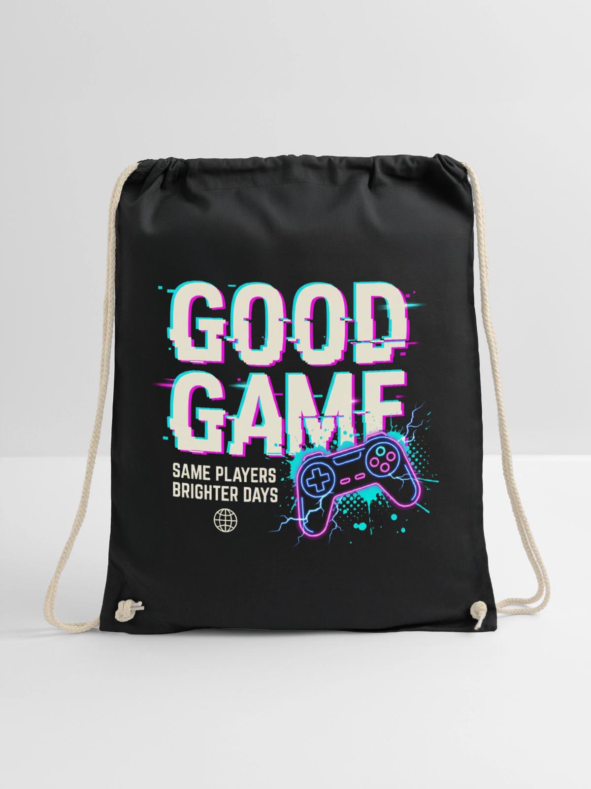 Neon Retro Game Graffiti - Turnbeutel - Schwarz - Vorne