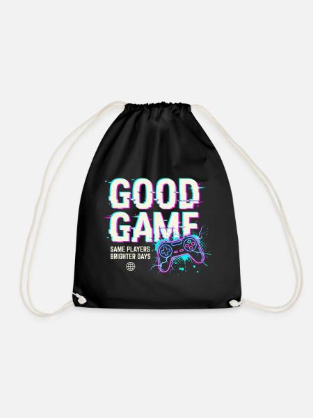 Neon Retro Game Graffiti - Turnbeutel - Schwarz