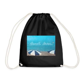Strandliebhaber - Turnbeutel - Schwarz - Vorne