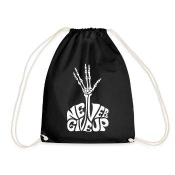 never give up ! halloween Lebe lang und in Frieden - Turnbeutel - Schwarz - Vorne