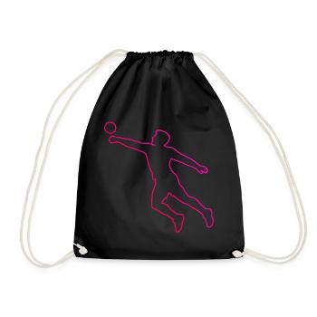 Geschenkidee für einen Faustball-Fan mit Teamspiel - Turnbeutel - Schwarz - Vorne