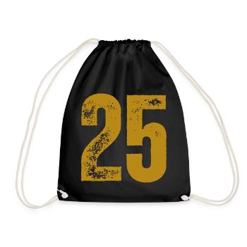 25 - Turnbeutel - Schwarz - Vorne