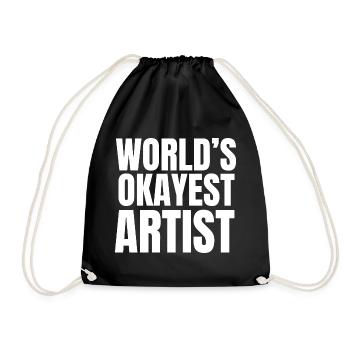 Der beste Künstler der Welt Lustiger Kunsthumor - Turnbeutel - Schwarz - Vorne