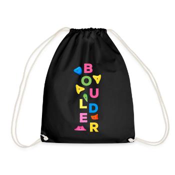 Klettern Bouldern Kletterwand - Turnbeutel - Schwarz - Vorne