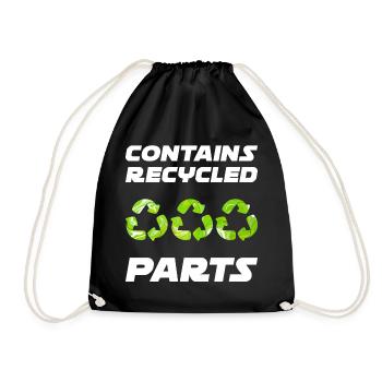 Contains Recycled Parts Organspende Transplantat - Turnbeutel - Schwarz - Vorne
