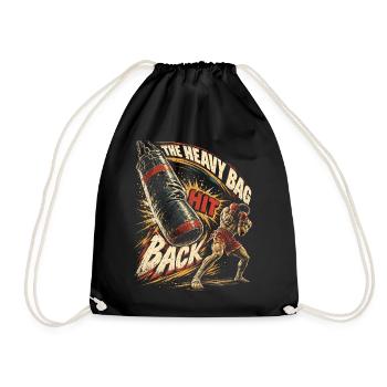 Muay Thai Thaiboxen The Heavy Bag Hit Back - Turnbeutel - Schwarz - Vorne
