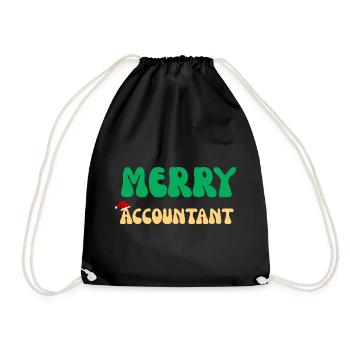 Frohe Buchhalter-Weihnachtspullover CPA-Bürogeschenk - Turnbeutel - Schwarz - Vorne