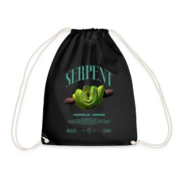 Green Tree Python Modern Reptile Keeper Streetwear - Turnbeutel - Schwarz - Vorne