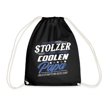 Stolzer Sohn eines verdammt coolen Vater - Turnbeutel - Schwarz - Vorne