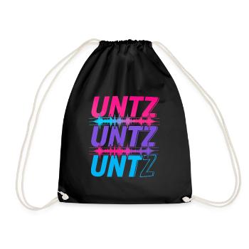 UNTZ UNTZ UNTZ Techno Raver Goa Trance Festival - Turnbeutel - Schwarz - Vorne