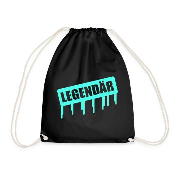Legendär Graffiti Neon Drip - Turnbeutel - Schwarz - Vorne