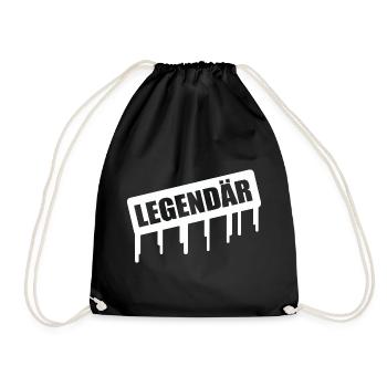 Legendär Graffiti Drip - Turnbeutel - Schwarz - Vorne