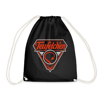 Teufel oder Engel Teufelchen - Turnbeutel - Schwarz - Vorne