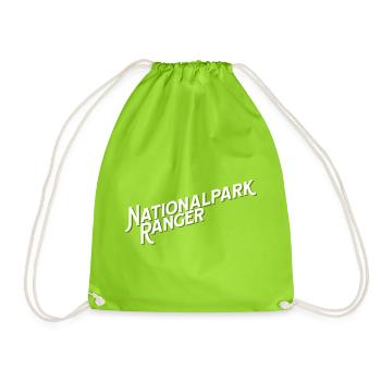Nationalpark Ranger – Wildhüter & Naturschutz - Turnbeutel - Neongrün - Vorne