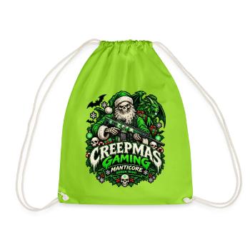 Creepmass Gaming: Manticore Green Team - Turnbeutel - Neongrün - Vorne