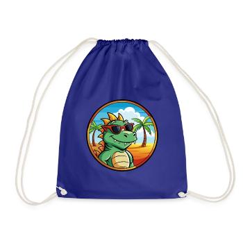 Dragon Funny Cartoon Lunettes de soleil de plage d’été cool - Sac de sport léger - bleu roi - Devant