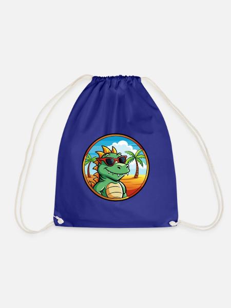 Drache Lustige Cartoon Sommer Strand Sonnenbrille Cool - Turnbeutel - Königsblau