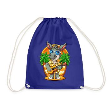 Lustige Esel Cartoon Sommer Strand Sonnenbrille - Turnbeutel - Königsblau - Vorne