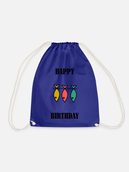 ALLES GUTE ZUM GEBURTSTAG. ALLES GUTE ZUM GEBURTSTAG. JAHRESTAG. - Turnbeutel - Königsblau
