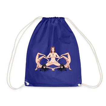 Yoga Erotik nackte Frauen nackt Yoga Yogi - Turnbeutel - Königsblau - Vorne