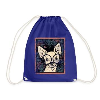 Munterer Chihuahua Spaziergang - Turnbeutel - Königsblau - Vorne