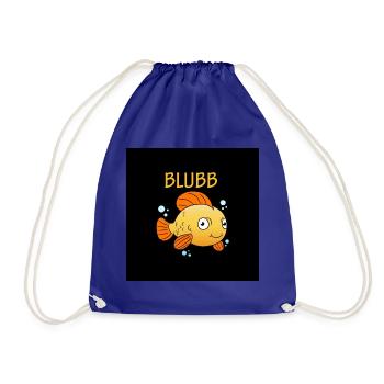 Blubb Maske Goldfisch - Turnbeutel - Königsblau - Vorne