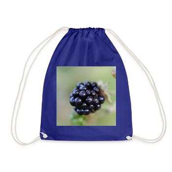 Brombeere Brombeeren Beeren Früchte - Turnbeutel - Königsblau - Vorne