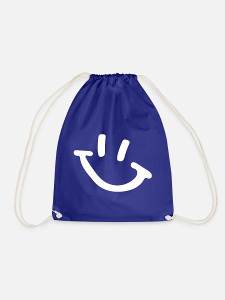 Smiley - Turnbeutel - Königsblau