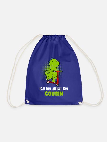Ich Bin Jetzt Ein Cousin Werde Cousin Bald Dino - Turnbeutel - Königsblau