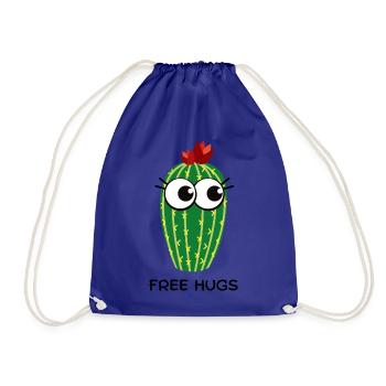 free hugs cactus - Turnbeutel - Königsblau - Vorne