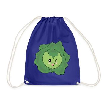 Salat Gemüse Kostüm Fasching Karneval Partnershirt - Turnbeutel - Königsblau - Vorne