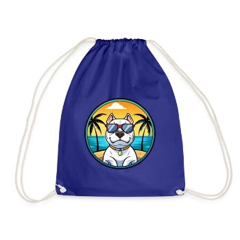 Dogue Argentino Chien Race Dessin Animé Lunettes De Soleil Plage - Sac de sport léger - bleu roi - Devant