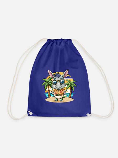 Esel Lustige Cartoon Sommer Strand Sonnenbrille - Turnbeutel - Königsblau