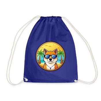 Shih Poo Hunderasse Cartoon Sonnenbrille Strand - Turnbeutel - Königsblau - Vorne