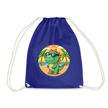 Dinosaurier Lustige Cartoon Sommer Strand Sonnenbrille - Turnbeutel - Königsblau - Vorne