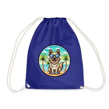 Carpathian Shepherd Dog Breed Cartoon Sunglasses - Drawstring Bag - royal blue - Front