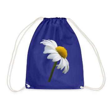 Margerite Gänseblume - Turnbeutel - Königsblau - Vorne