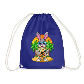 Lustige Kaninchen Cartoon Sommer Strand Sonnenbrille - Turnbeutel - Königsblau - Vorne