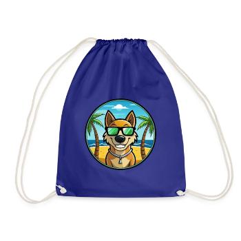 Alano Español Hunderasse Cartoon Sonnenbrille Strand - Turnbeutel - Königsblau - Vorne