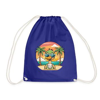 Strauß lustige Cartoon Sommer Strand Sonnenbrille - Turnbeutel - Königsblau - Vorne