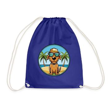 Polnische Jagdhund Hund Rasse Cartoon Sonnenbrille - Turnbeutel - Königsblau - Vorne