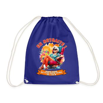 Retraitée libre et coloré - Sac de sport léger - bleu roi - Devant
