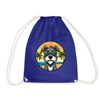 Deutscher Wachtelhund Hunderasse Cartoon Sonnenbrille - Turnbeutel - Königsblau - Vorne