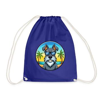 Standard Schnauzer Hunderasse Cartoon Sonnenbrille - Turnbeutel - Königsblau - Vorne