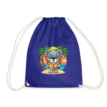 Koala Lustige Cartoon Sommer Strand Sonnenbrille - Turnbeutel - Königsblau - Vorne