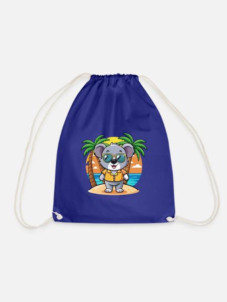 Koala Lustige Cartoon Sommer Strand Sonnenbrille - Turnbeutel - Königsblau