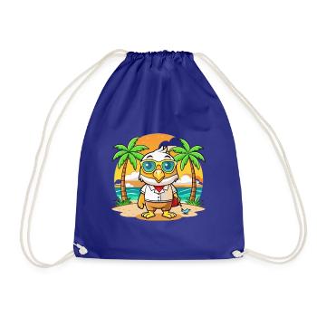 Hawk Lustige Cartoon Sommer Strand Sonnenbrille - Turnbeutel - Königsblau - Vorne