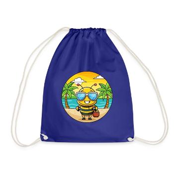 Biene Lustige Cartoon Sommer Strand Sonnenbrille - Turnbeutel - Königsblau - Vorne